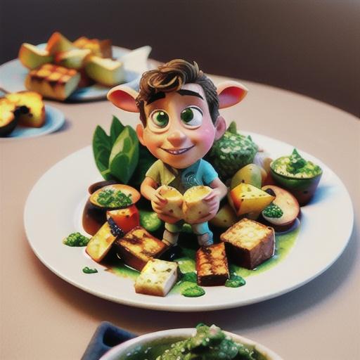 Roasted lamb rack with Greek chimichurri and haloumi potatoes