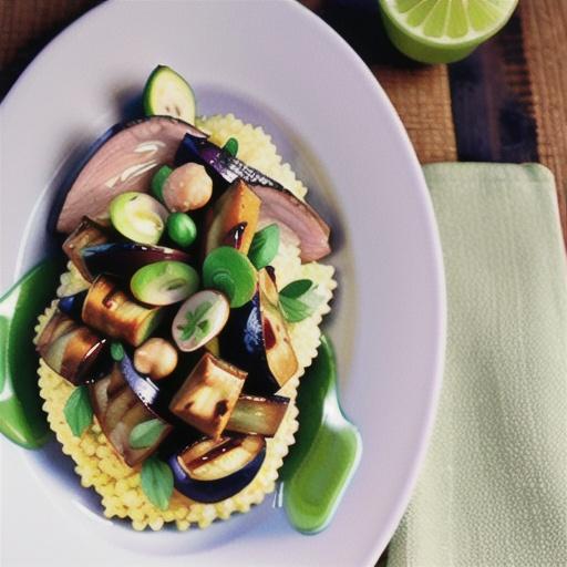 Chargrilled lamb with vegetable couscous
