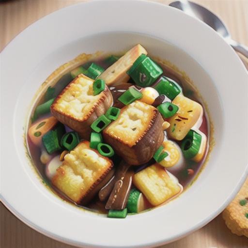 Beef and Onion Soup with Cheesy Biscuit Croutons