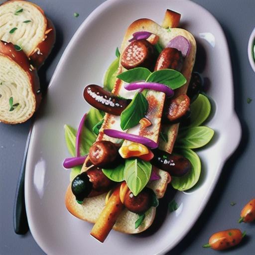 Moroccan lamb sausage subs