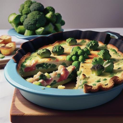 Broccoli Quiche with Mashed Potato Crust