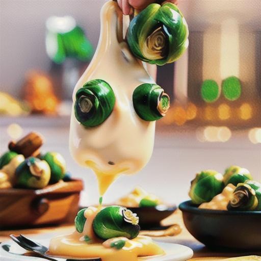 Brussels Sprouts with Cheese Sauce