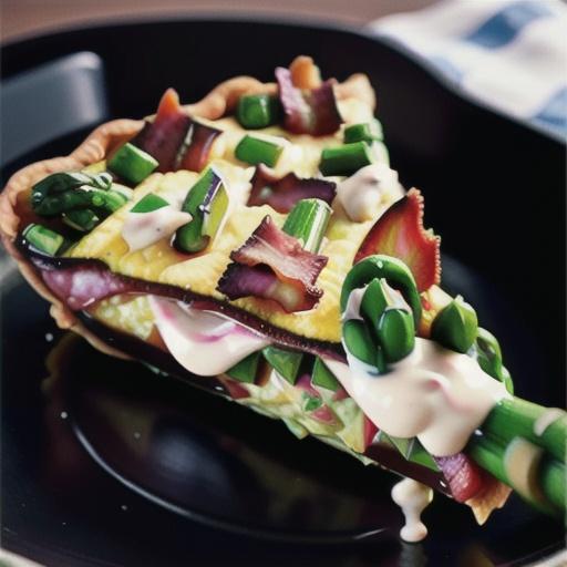 Asparagus Mushroom Bacon Crustless Quiche