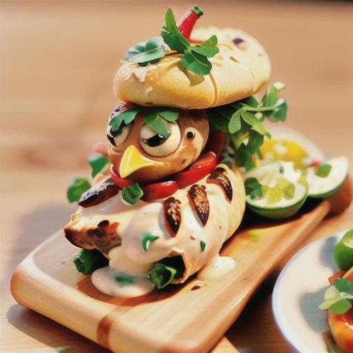 Chicken with chilli-lime mayo and watercress wrap