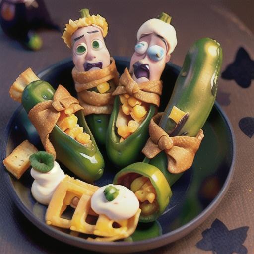 Baked Mummy Jalapeno Poppers