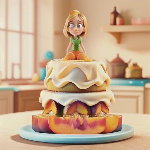 Peaches and Cream Layer Cake