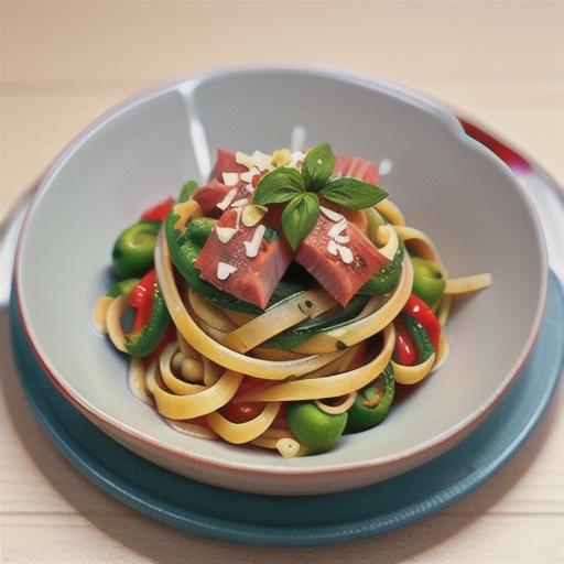 Tuna, lemon and chilli linguine