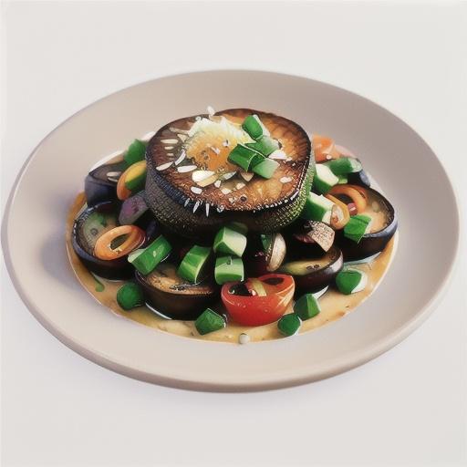 Broiled Portobello Mushrooms with Sauteed Vegetables