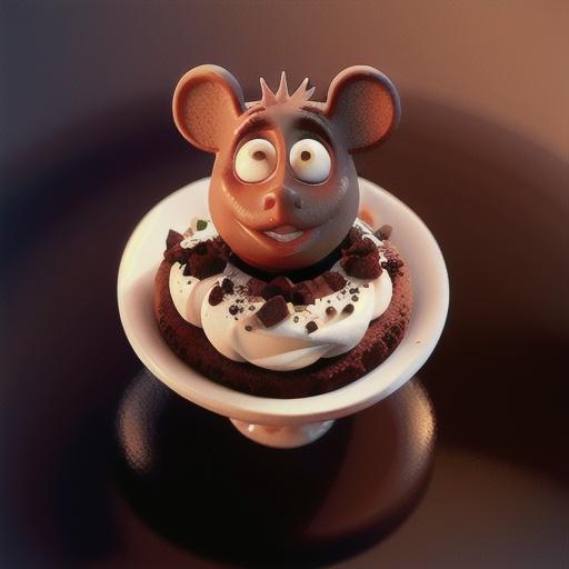 Individual brandy chocolate mousse