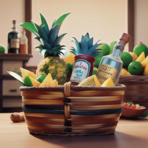 Pineapple rum baskets