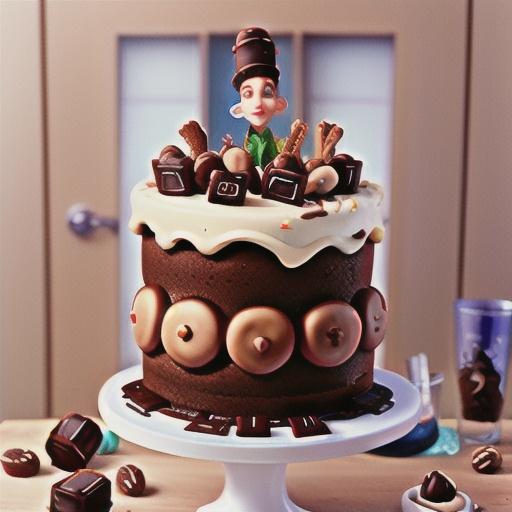 Wicked chocolate brownie and praline ice-cream cake