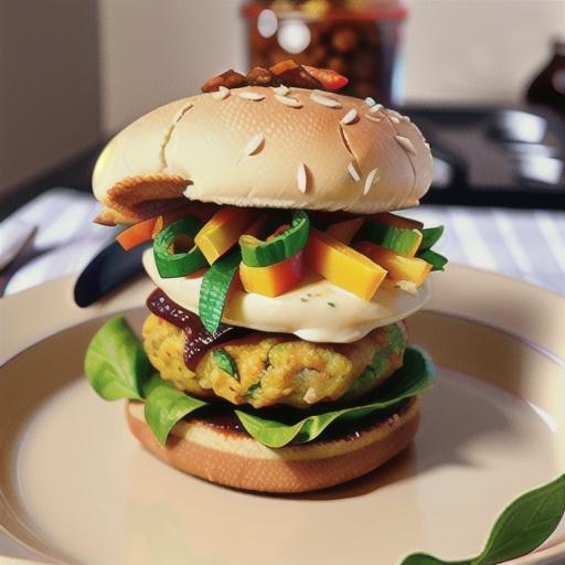 Korma curry lentil burgers with mango chutney