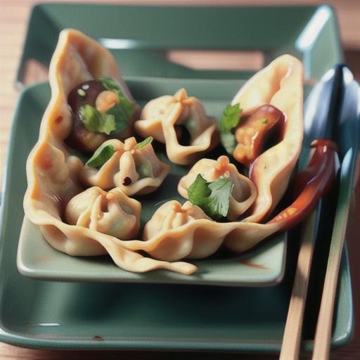 Dumplings in chilli oil