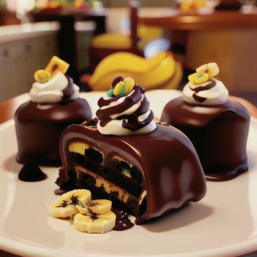 Chocolate-Banana Cake Roll