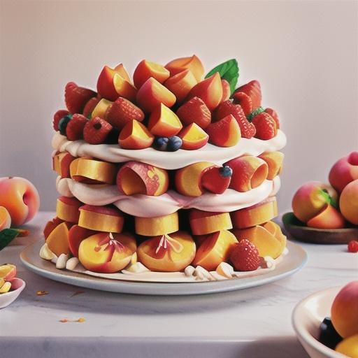 Peach and raspberry slab pavlova recipe