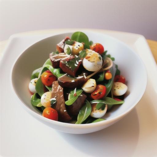 Beef tagliata with rocket and parmesan