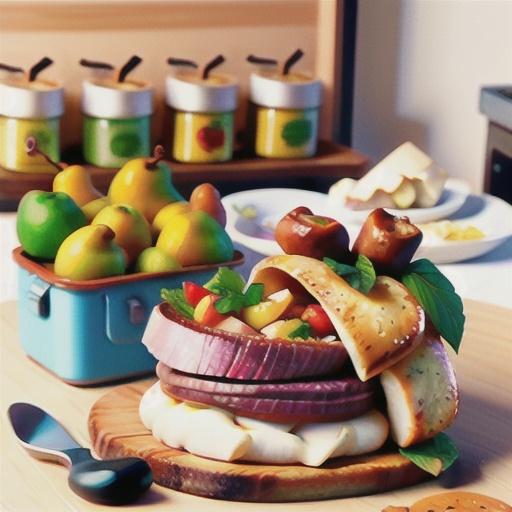 Pear and roast beef rolls