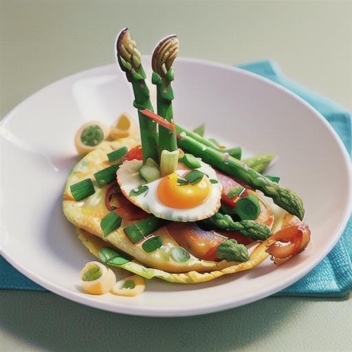 Asian-style prawn omelettes