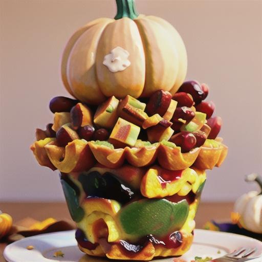 Pumpkin and Cranberry Breakfast Strata