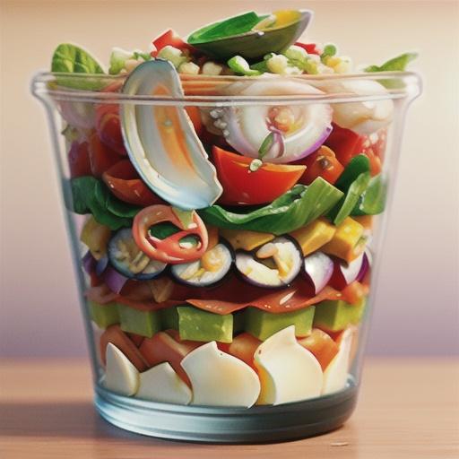 Layered Seafood Chef Salads