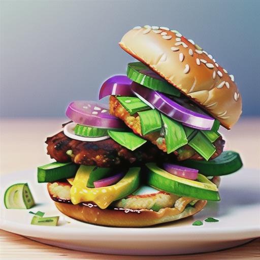 Chicken schnitzel burgers with radish and cucumber salsa