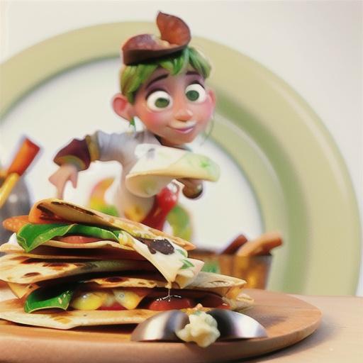 Chile, Cheese and Bacon Quesadillas