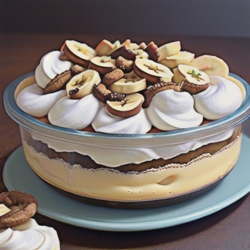 Homemade Banana Pudding with Whipped Cream Topping