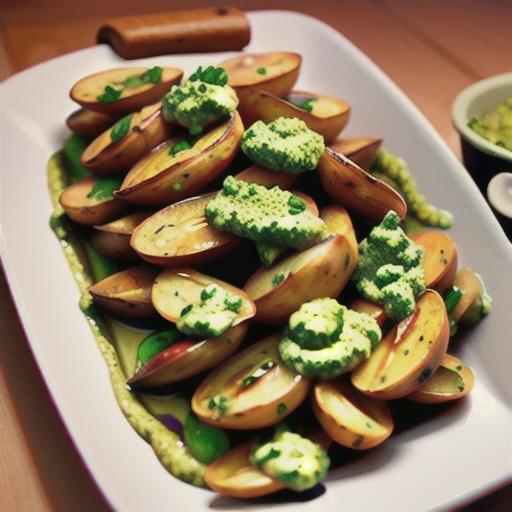 Roasted Fingerlings with Pesto