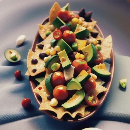 Vegetarian lentil nachos