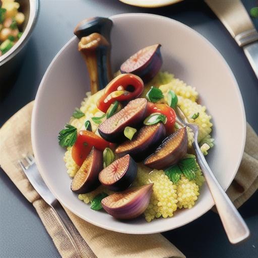 Fig and paprika lamb with herb couscous