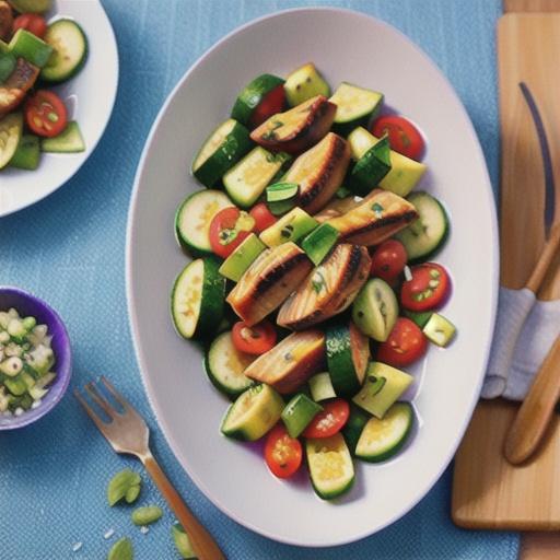 Thai chicken with cucumber salad