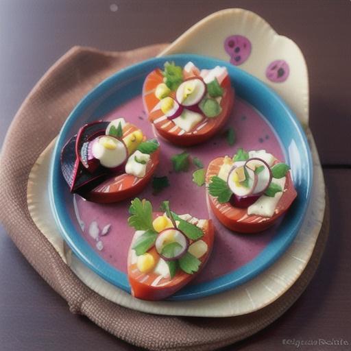 DIY party combos - smoked salmon with horseradish and beetroot