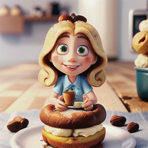 Mini coffee and hazelnut brioche ice-cream sandwiches