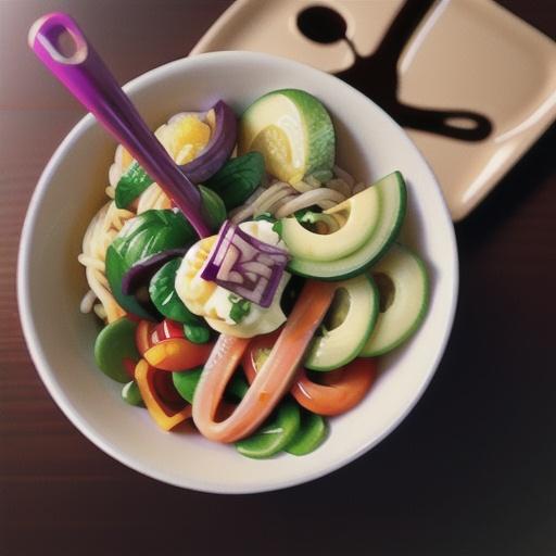 Salmon soba noodle salad