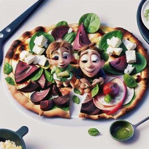 Easy lamb and spinach Turkish pizza