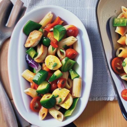 Mediterranean chicken pasta salad