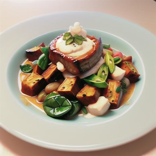 Pork with coconut cream spinach & chilli