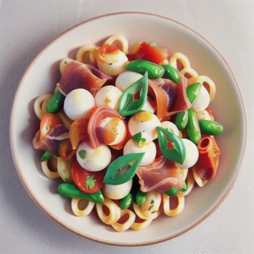 Summer tomato and bocconcini pasta