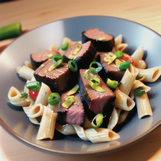 Peppered Beef with Pasta