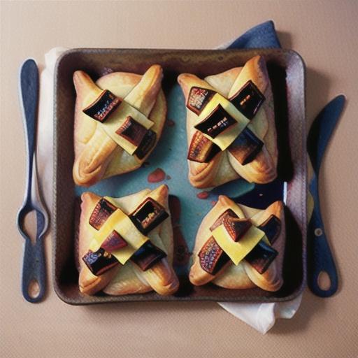 Vegetarian strudels with tomato and fig chutney recipe