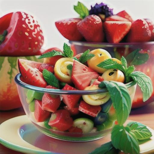 Watermelon, Strawberry, and Herbs