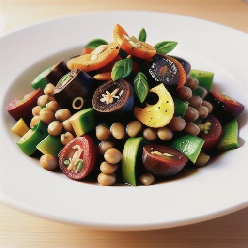 Lamb with warm lentil salad