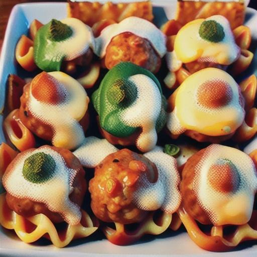 Easy Pasta Bake with Mostaccioli and Meatballs