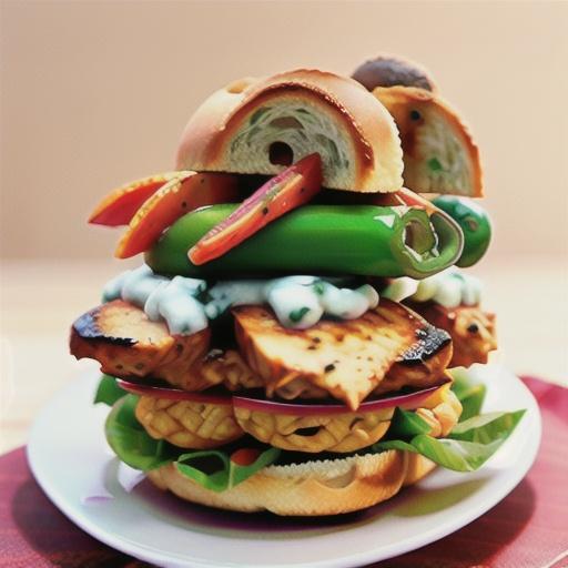 Buffalo Pepper-Chicken Sandwiches