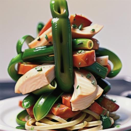 Skinny Tarragon Chicken Linguine