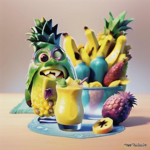 Frozen Pineapple and Banana Smoothie