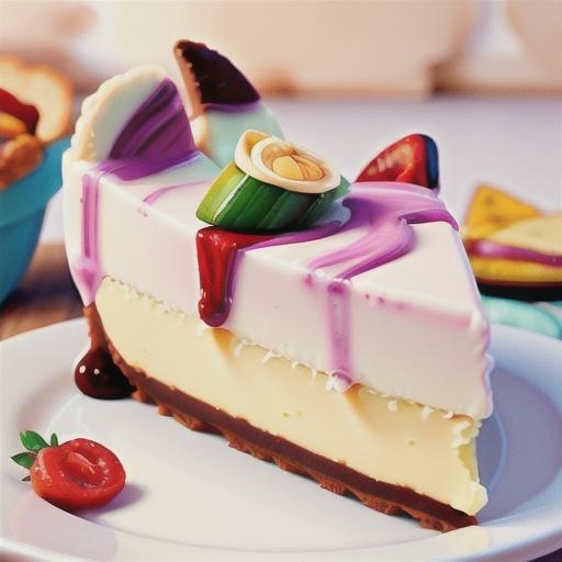 Neapolitan swirl cheesecake slice recipe