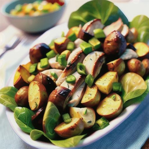 Roasted Potato Chicken Salad with Salsa Verde