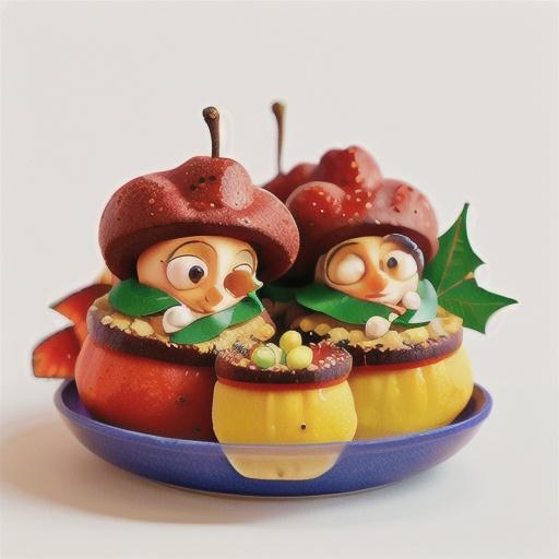 Baked fruit charlottes