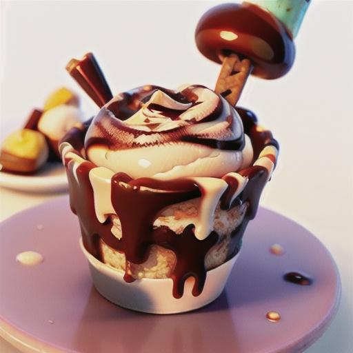 Burnt caramel ice-cream